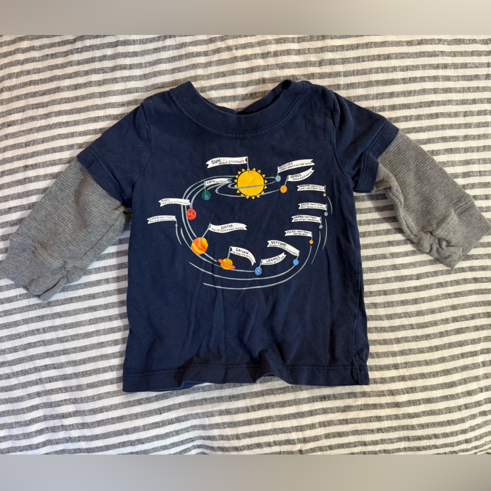 Hanna Andersson size 18-24 mos solar system shirt